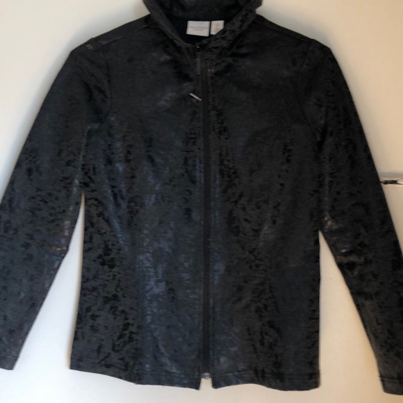 🖤CHICO’S🖤WEEKENDS JACQUARD ZIPPER JACKET🖤 - Picture 3 of 8